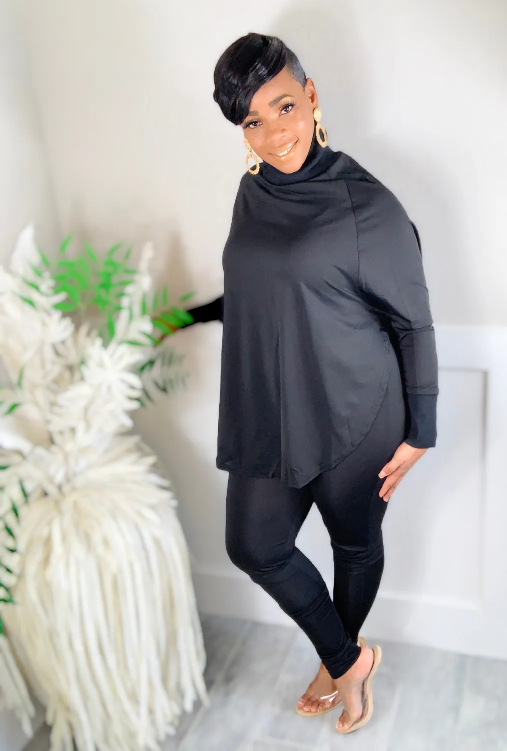 Shana -Turtleneck Pants Set