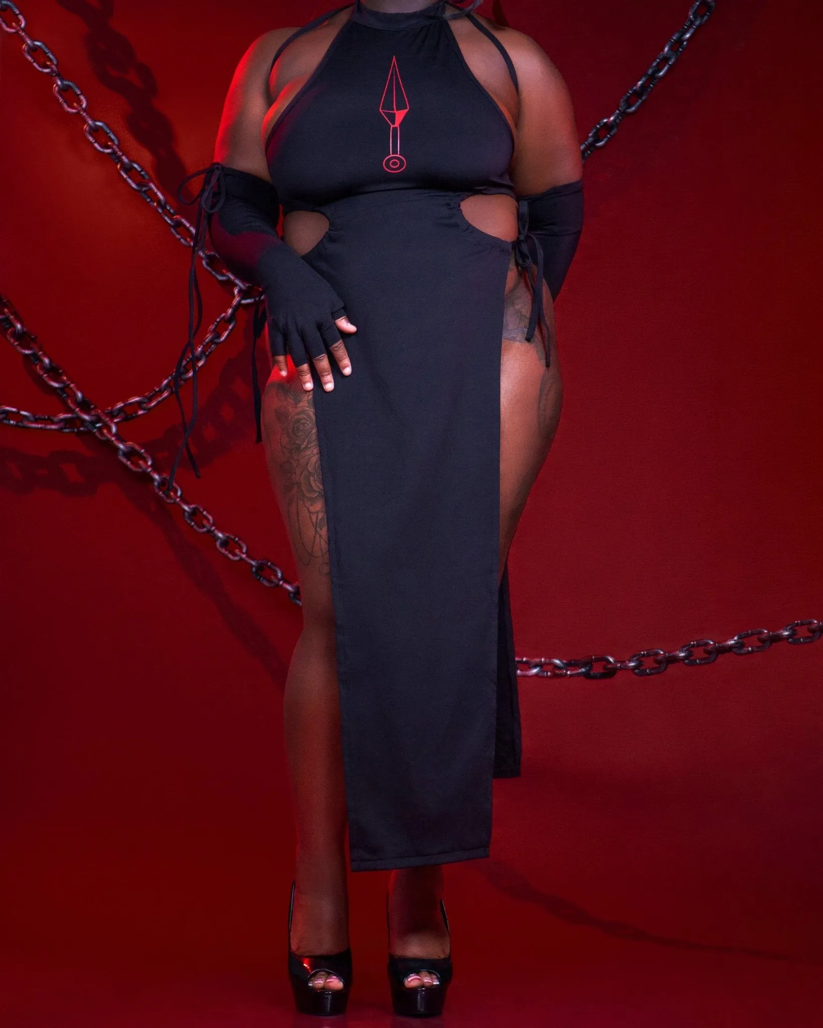 Slice Black Dress