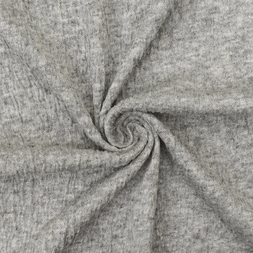 Static Gray Crinkle Stretch Rayon Jersey Knit Fabric