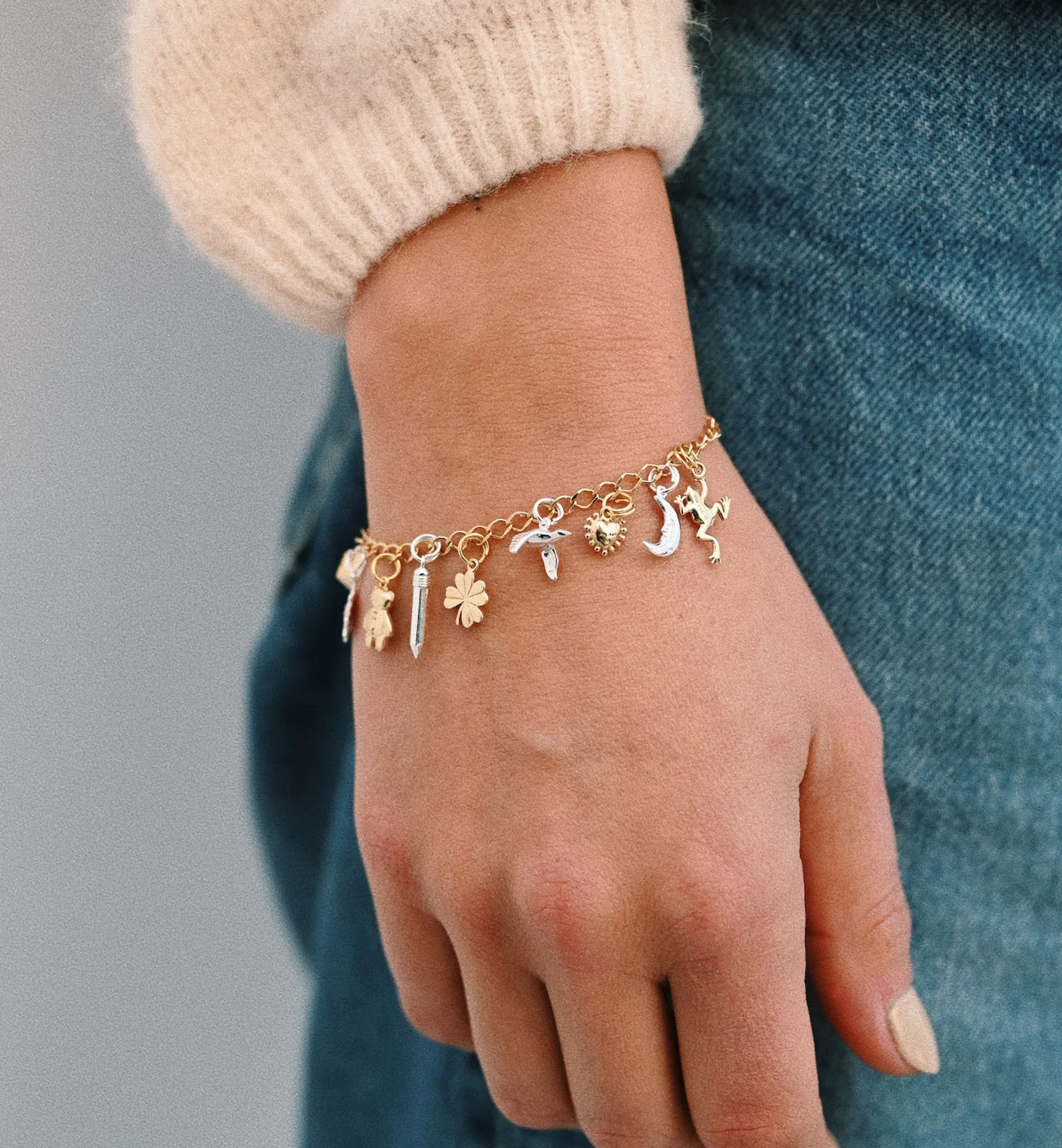 Tiny Teddy Charm 14K