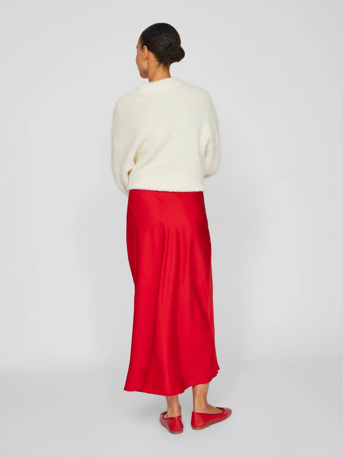 VIELLETTE Midi Skirt - Barbados Cherry