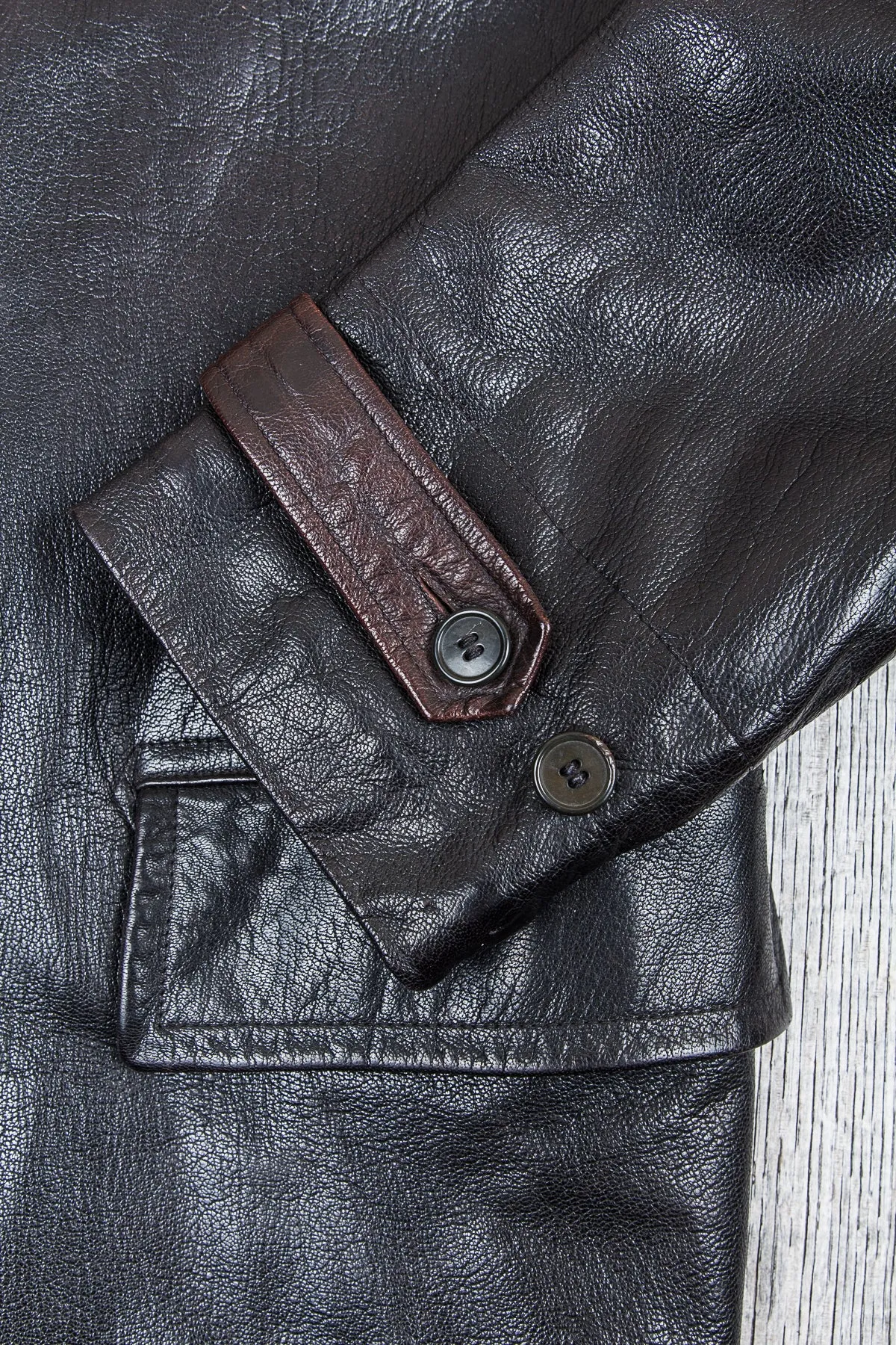 Vintage Swedish Army Mats Larsson Malung Leather Coat
