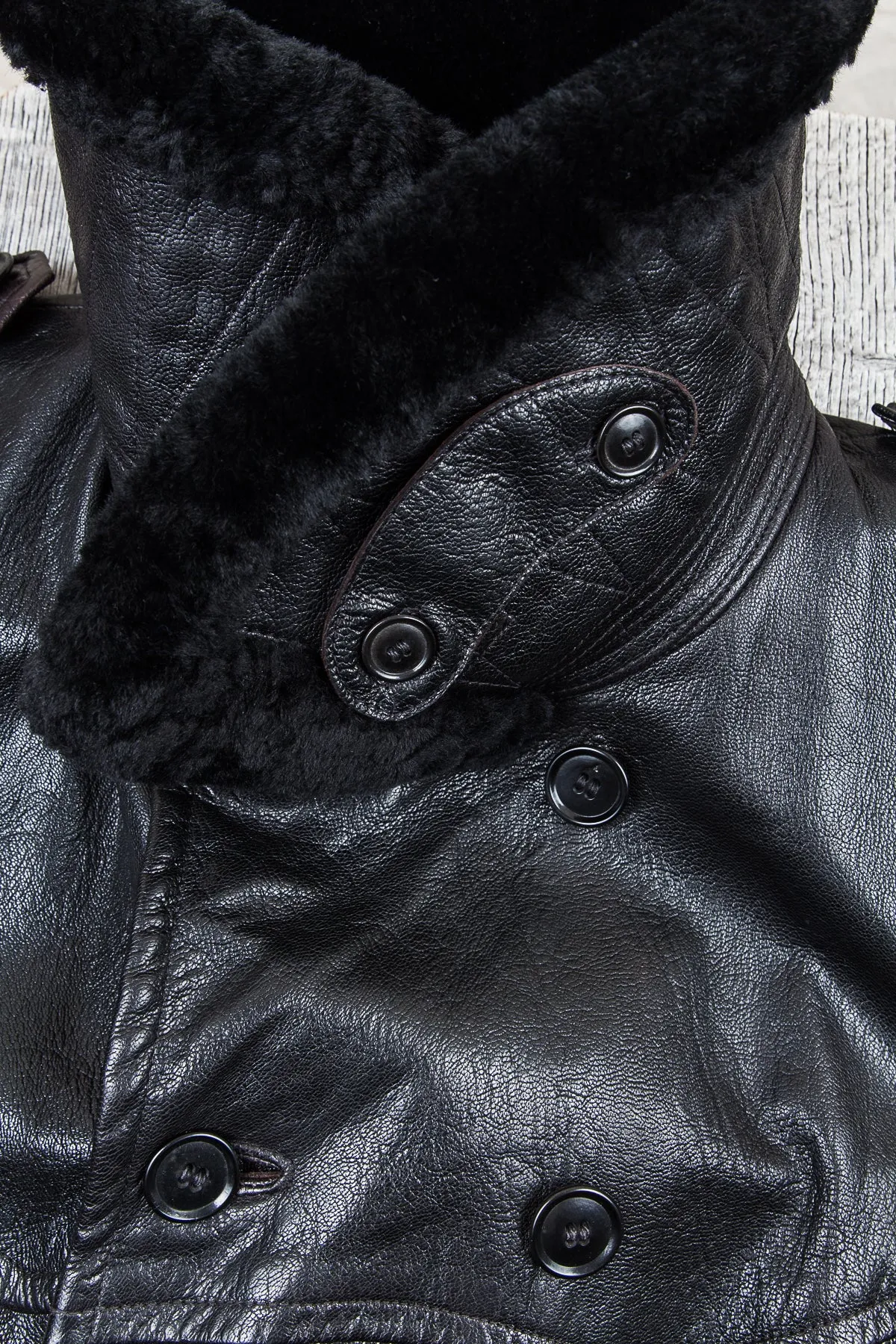 Vintage Swedish Army Mats Larsson Malung Leather Coat