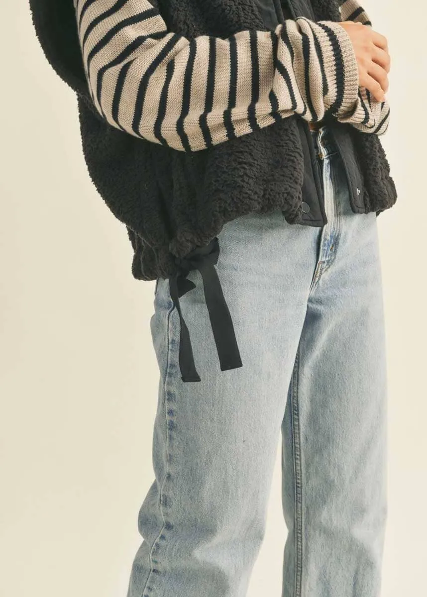 Virgo Teddy Utility Vest - Black